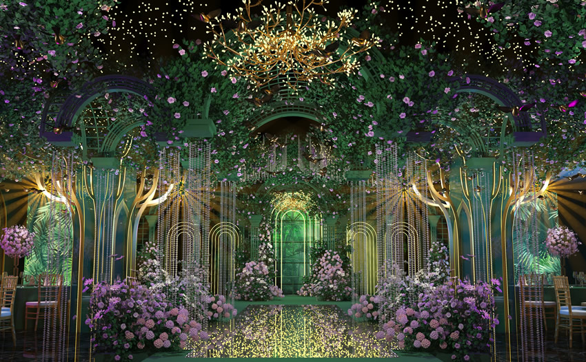 幸福路街道奇妙森林婚礼堂效果展示