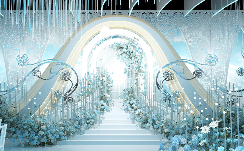 幸福路街道釡香烙馍村水晶厅效果展示